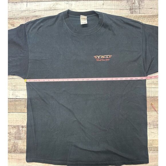Y2K 2003 Vintage Y&T World Tour Short Sleeve Tiger Snake Graphic Tshirt | 2XL - Picture 3 of 5